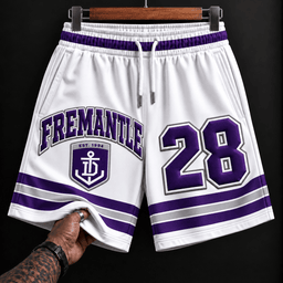 Fremantle Dockers AFL New White Short Pants Custom Any Number Gifts