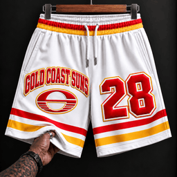 Gold Coast Suns AFL New White Short Pants Custom Any Number Gifts