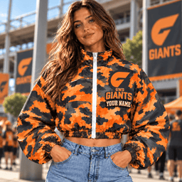GWS Giants AFL Special Woman Short Zip Jacket Custom Any Name