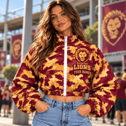 Brisbane Lions AFL Special Woman Short Zip Jacket Custom Any Name
