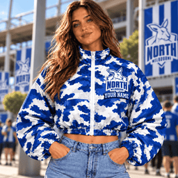 North Melbourne Kangaroos AFL Special Woman Short Zip Jacket Custom Any Name