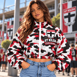 St Kilda Saints AFL Special Woman Short Zip Jacket Custom Any Name