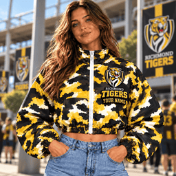 Richmond Tigers AFL Special Woman Short Zip Jacket Custom Any Name