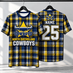 North Queensland Cowboys NRL T-shirt New Design Custom Any Name & Number Gifts
