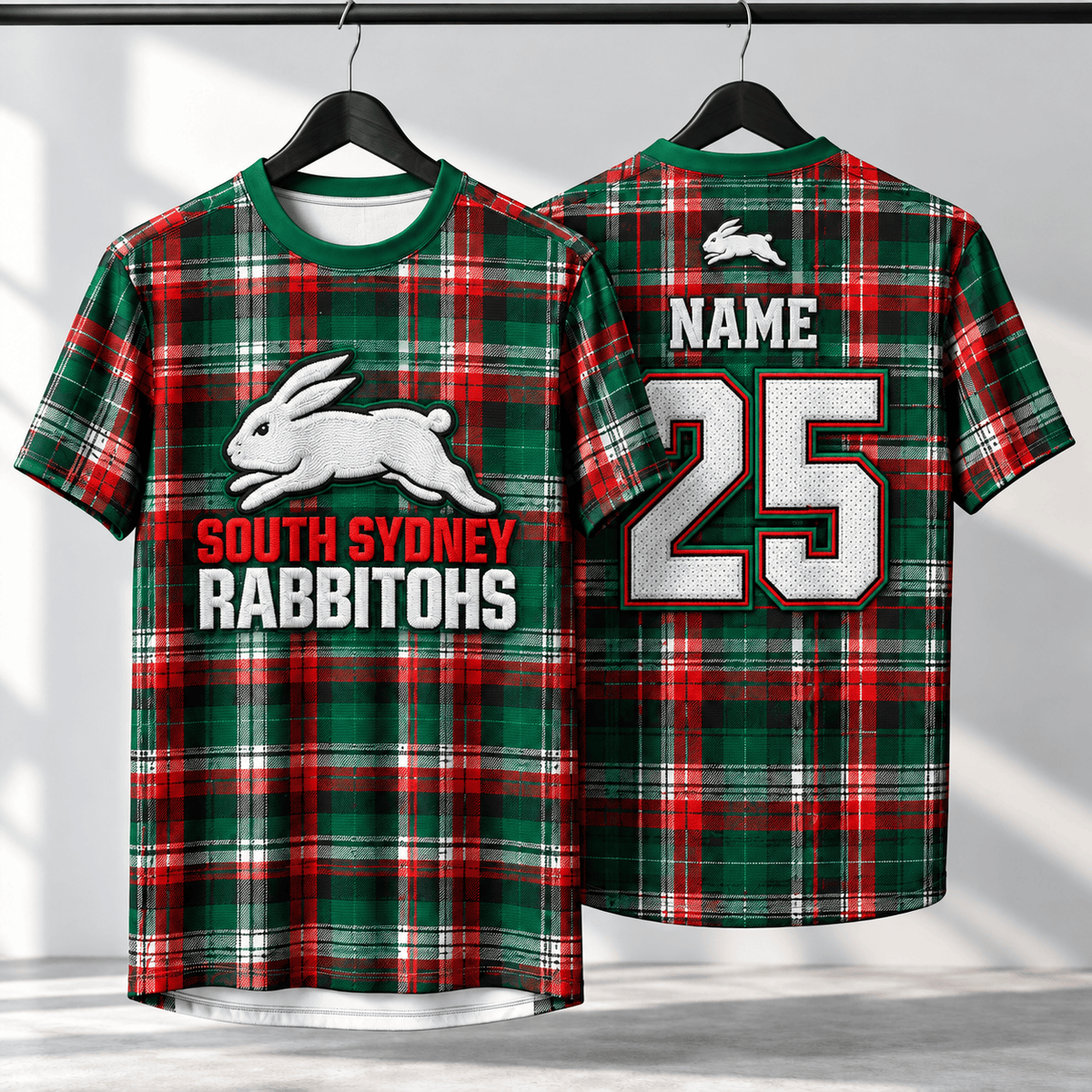South Sydney Rabbitohs NRL T-shirt New Design Custom Any Name & Number Gifts