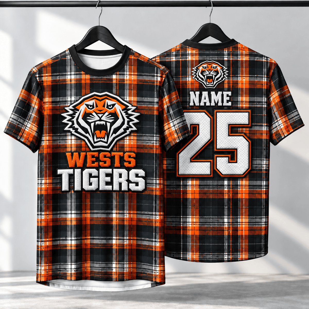 Wests Tigers NRL T-shirt New Design Custom Any Name & Number Gifts
