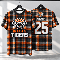 Wests Tigers NRL T-shirt New Design Custom Any Name & Number Gifts