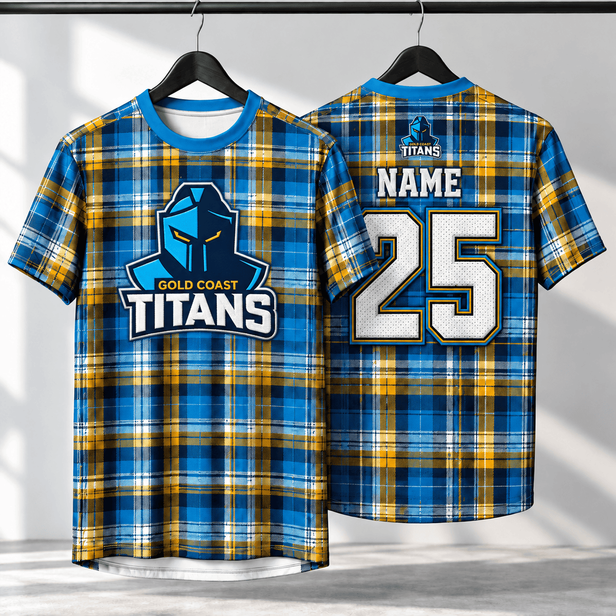 Gold Coast Titans NRL T-shirt New Design Custom Any Name & Number Gifts