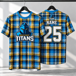 Gold Coast Titans NRL T-shirt New Design Custom Any Name & Number Gifts