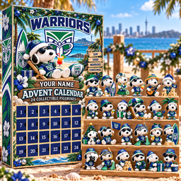 New Zealand Warriors AFL Snoopy Summer Advent Calendar Box Custom Any Name