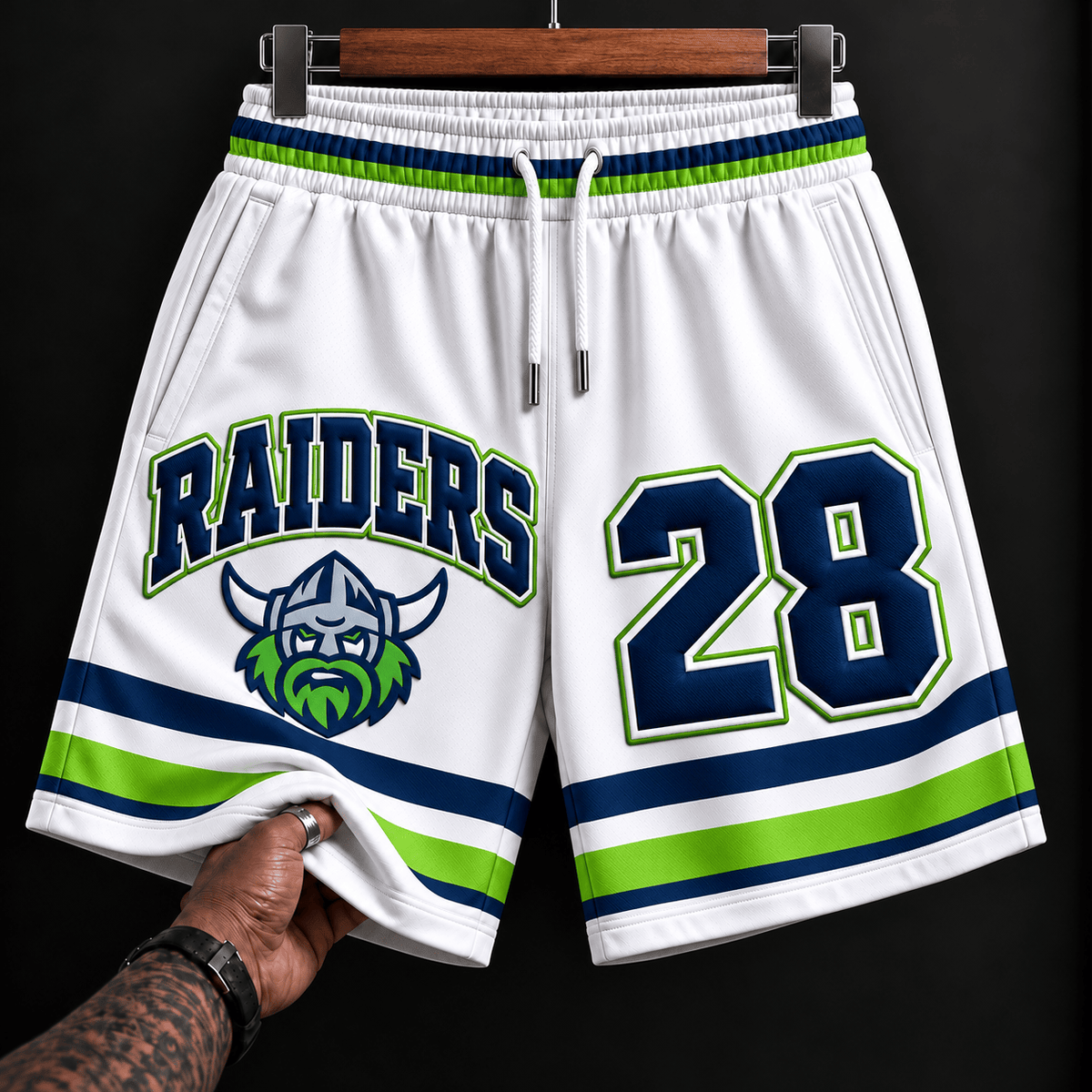 Canberra Raiders NRL White Men Short Pants Custom Any Number Gifts