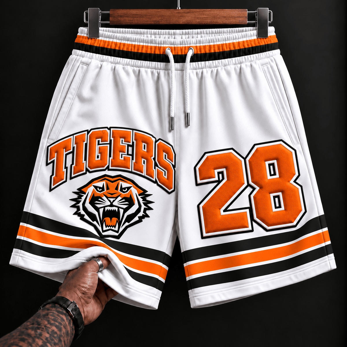 Wests Tigers NRL White Men Short Pants Custom Any Number Gifts