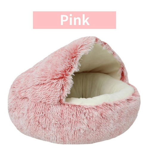Soft Plush Round Cat Bed Pet Mattress Warm Comfortable Basket 10953470