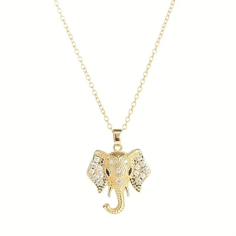 Pendentif & Chaîne Éléphant Fashion - Bijou Fantaisie Occasion Pour Femme
