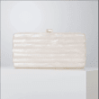 Beige acrylic long clutch with the gold chain, blue acrylic clutch, Bridal clutch, Evening clutch, Minimalist clutch , Cruise bag , Sea
