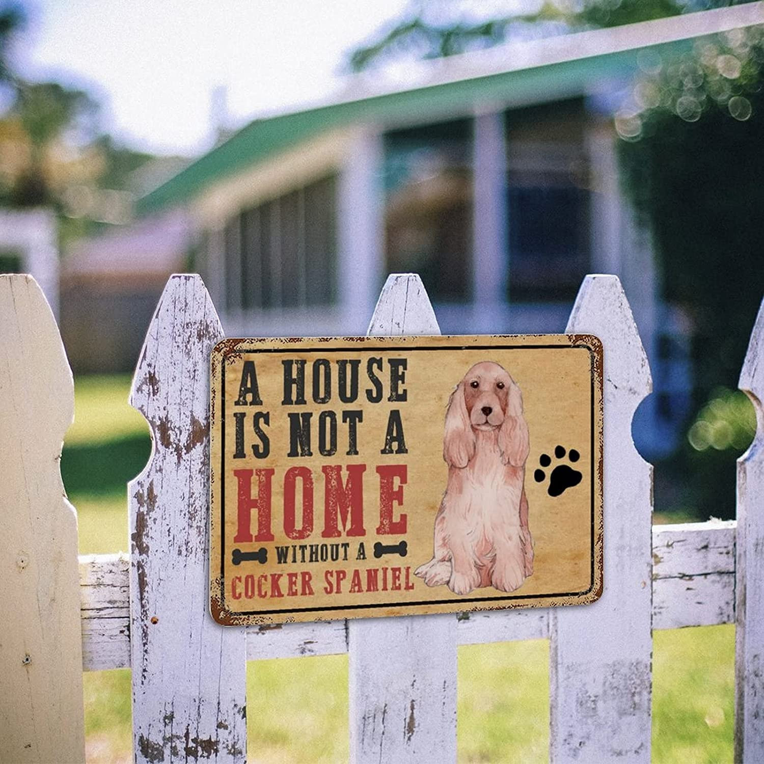 Cocker Spaniel Dog Metal Sign - gift send