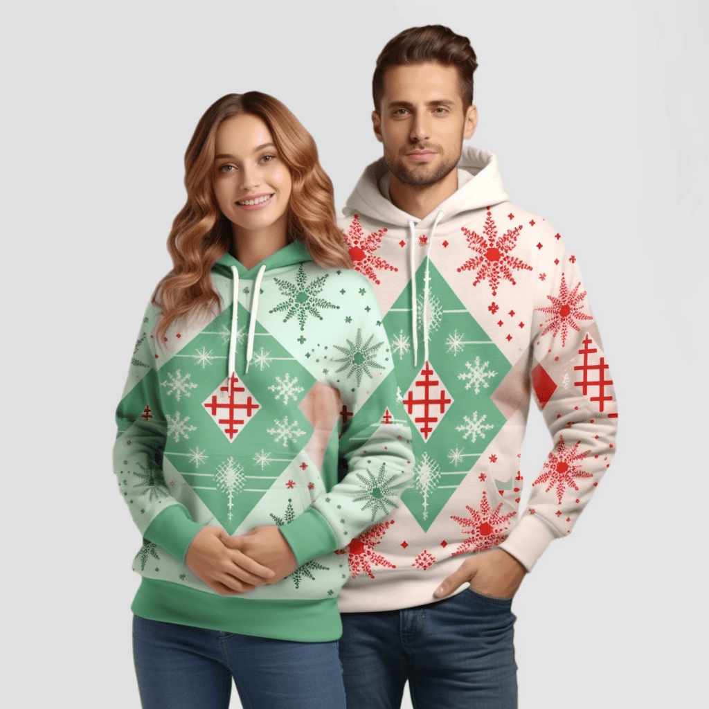 3D Hoodie for Couples: Share the Christmas Joy