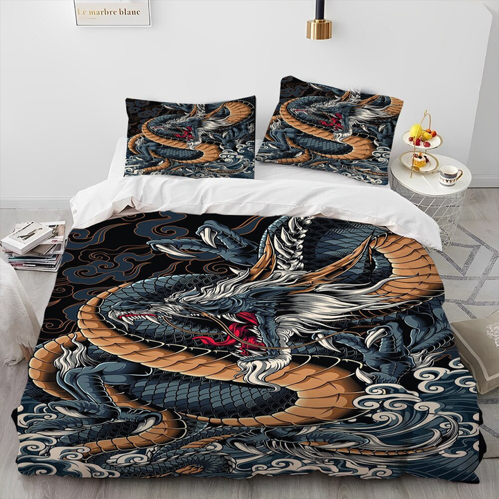 3D Dragon Comforter Bedding Set,