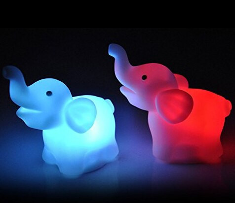 Colorful Elephant Silicone LED Night Light