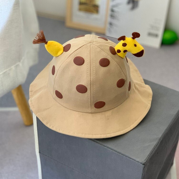 Giraffe Baby Bucket Hat Cotton Fisherman Hats for 1-3 Years Old Baby
