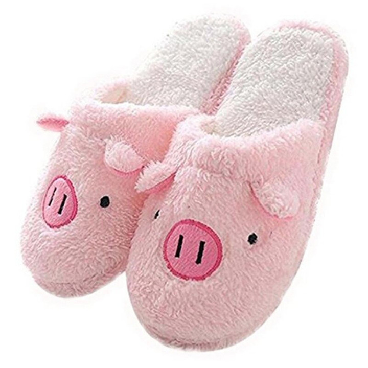 Women's Slipper Pig Indoor House Slippers With Fur New Home