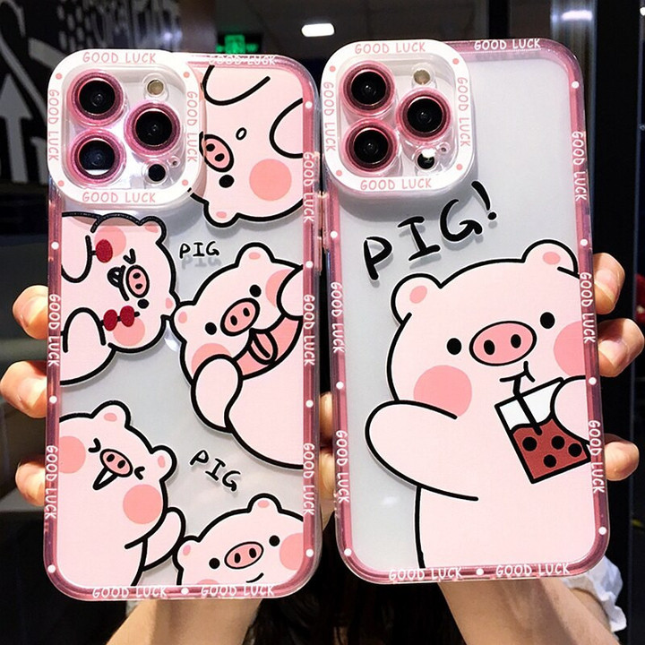 Pig Phone Case For i phone 11 12 13 14 Pro Max XS X XR 7 8 Plus SE 2020