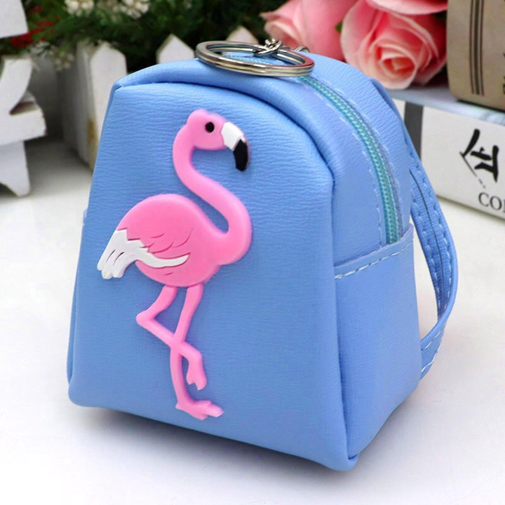 Casual Women Small Wallet Flamingo Mini Backpack Coin Bag Fashion