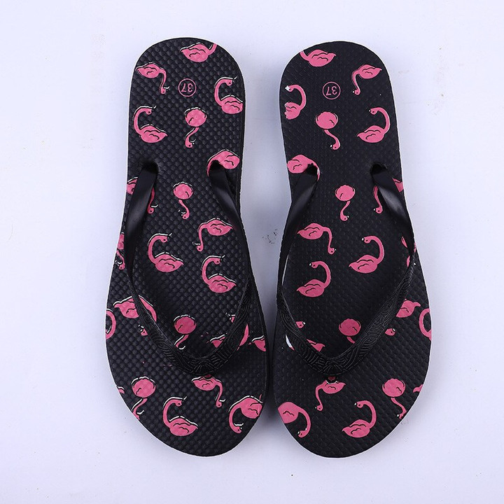 Flamingo Harajuku Female Slippers Summer Slide Sandals Ladies Slippers