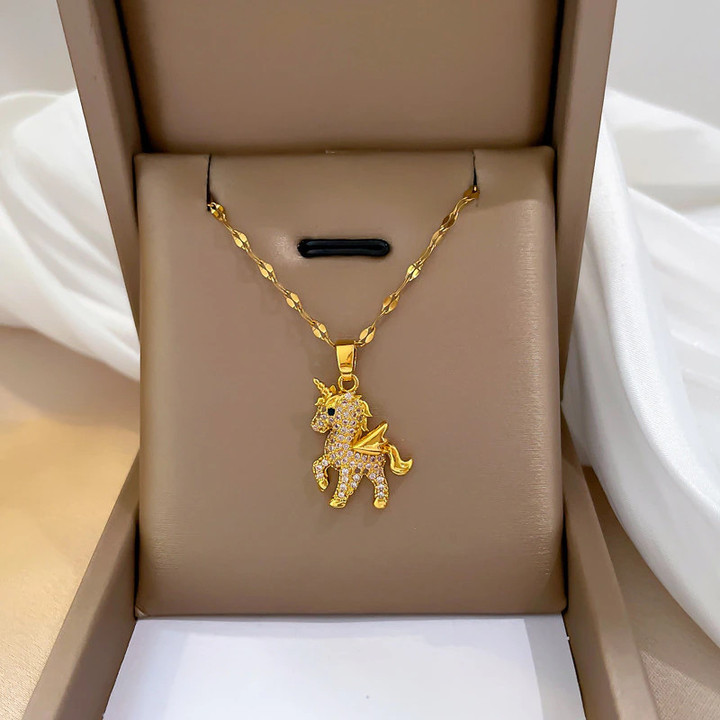 unicorn necklacependant jewelry for girl