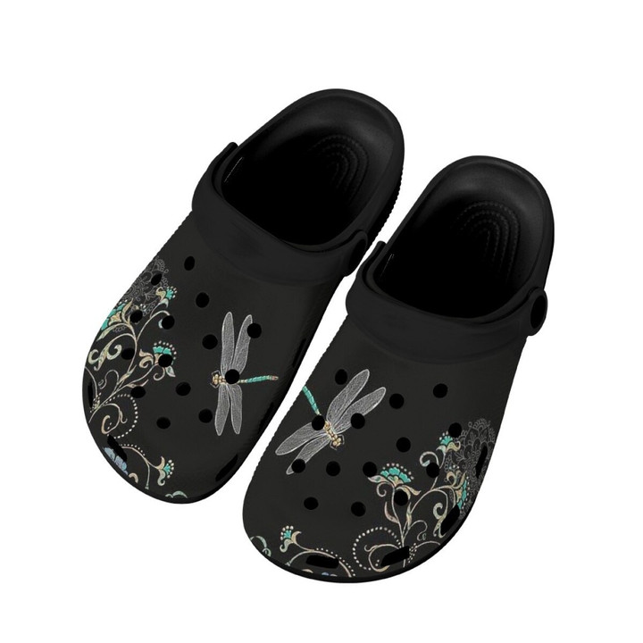 Dragonfly Print Women Clogs Beach Slippers Sandals Couples