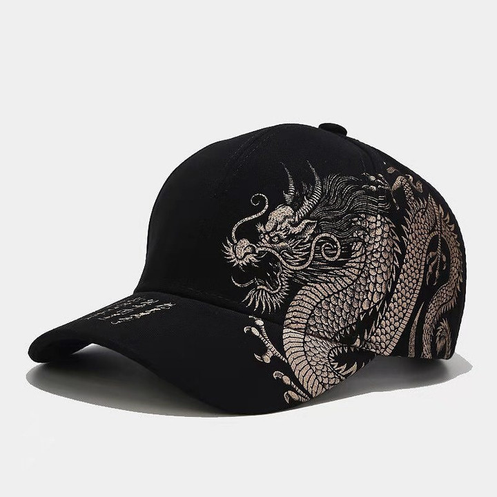 Dragon Cotton Snapback Hat Outdoor Sun Protection