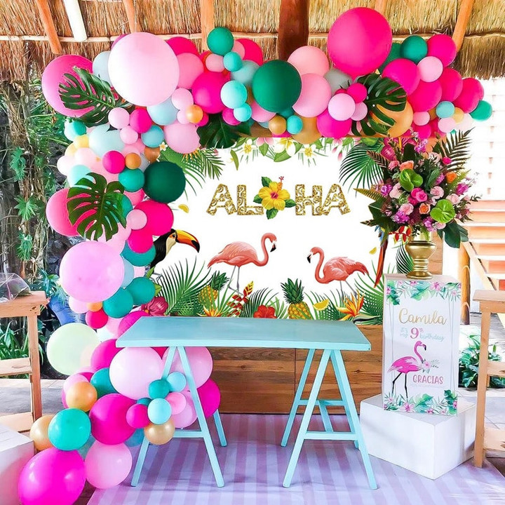 Huiran Pink Flamingo Party Decorations