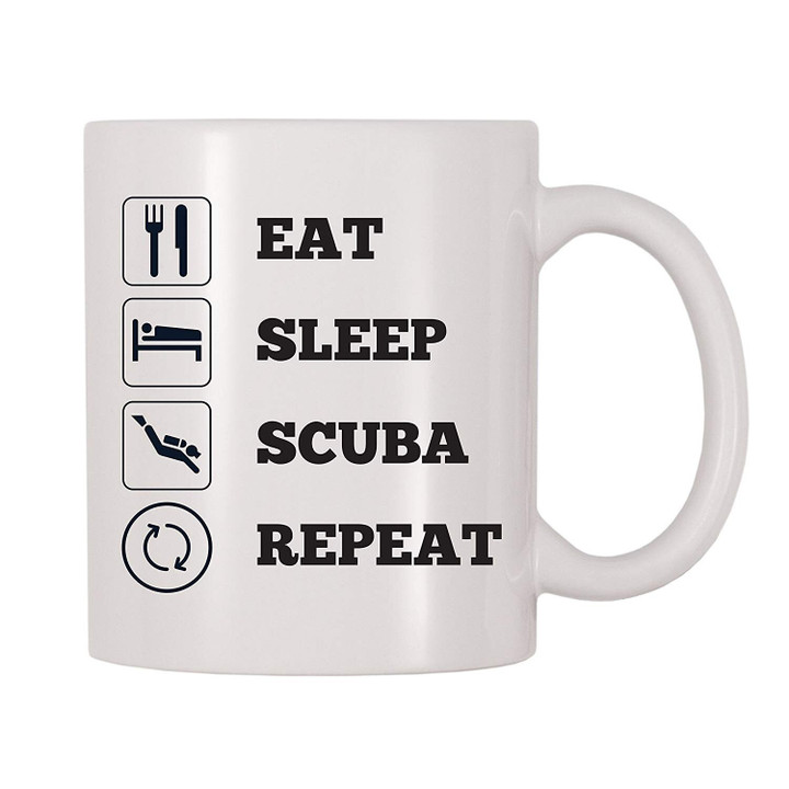 Eat, Sleep, Scuba, Repeat Mug (11 oz)