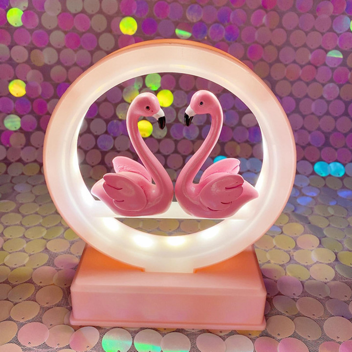 Flamingo Night Light with Music Battery for Kid
