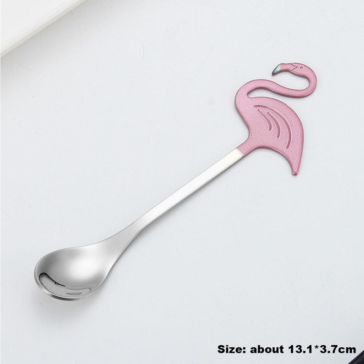 Flamingo Coffee Spoon Stainless Steel Cake Jelly Dessert Ice Cream Scoop Tea Soup Stirring Spoon Tableware New