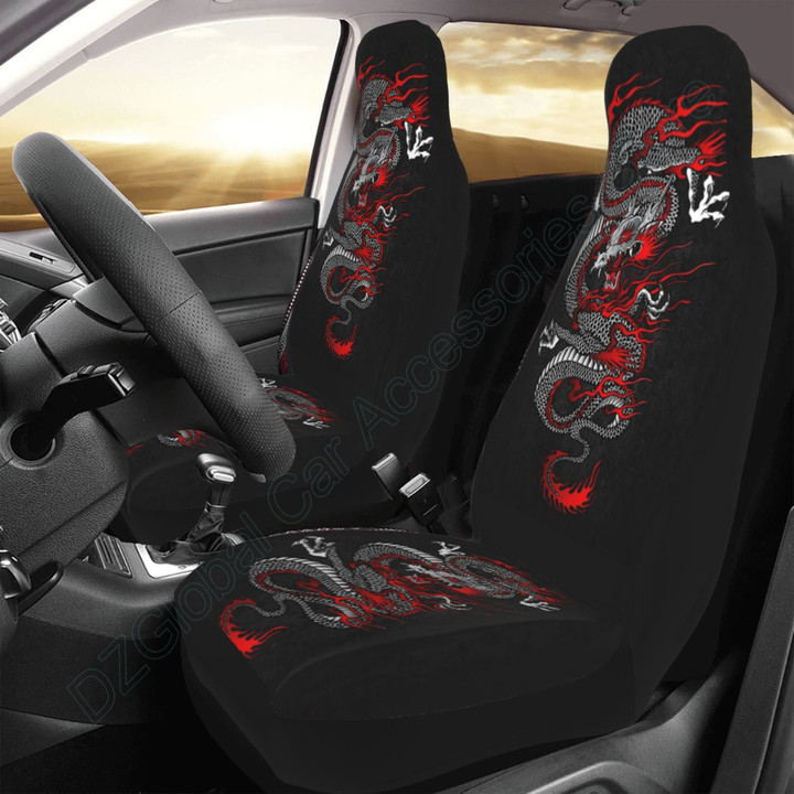 Dragon Car Front Seat Covers Bucket Seat Covers Universal Fit for Most Cars SUVs Trucks Van