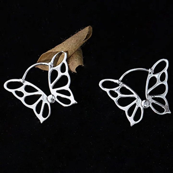 Butterfly Hoop Earrings
