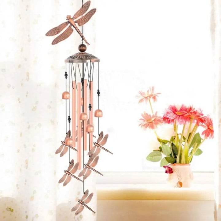 Hummingbird Dragonfly Vintage Wind Chime Pendant Mothers Day Gift for Outside Yard Garden Decor