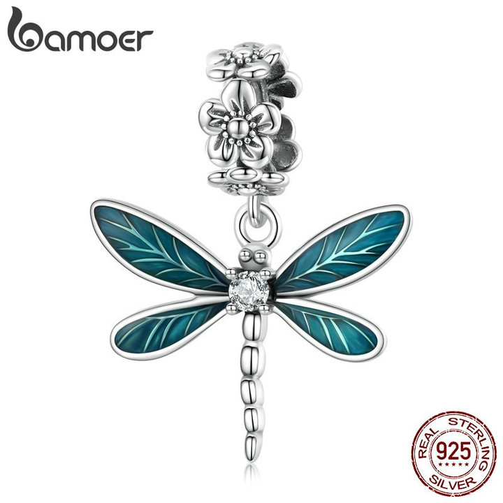Dragonfly Pendant Charm Fit Women Original Bracelet or Necklace Fine Jewelry Gift