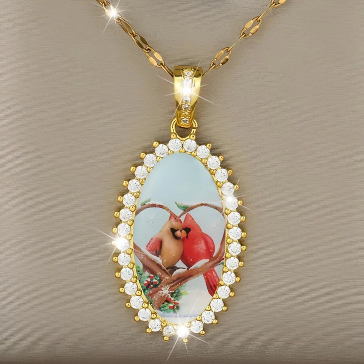 Fashionable Christmas Cardinal Bird Pendant Necklace for Women Charm Red Bird Animal Jewelry Accessories Anniversary Gifts