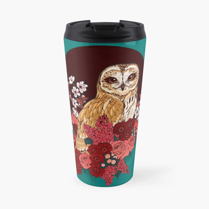 Owl Floral Eclipse Travel Coffee Mug Luxury Coffee Cup Set Large Cups For Coffee