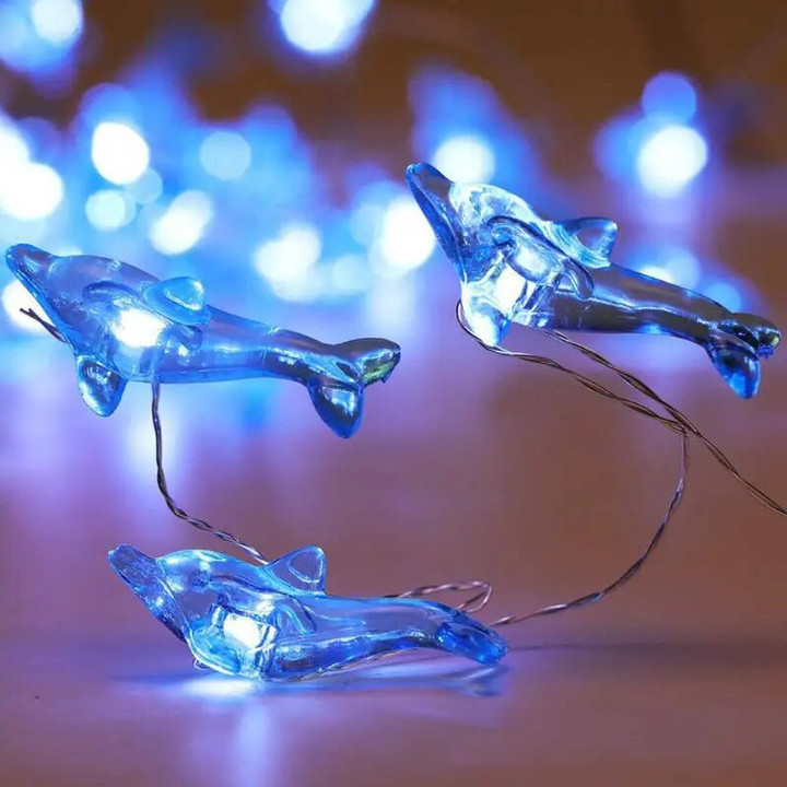 Dolphin Decorative String Lights 40 LED USB Lights