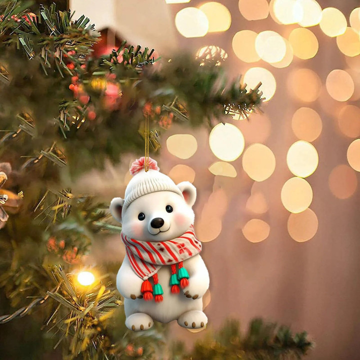 Cute Polar Bear Christmas Decorations