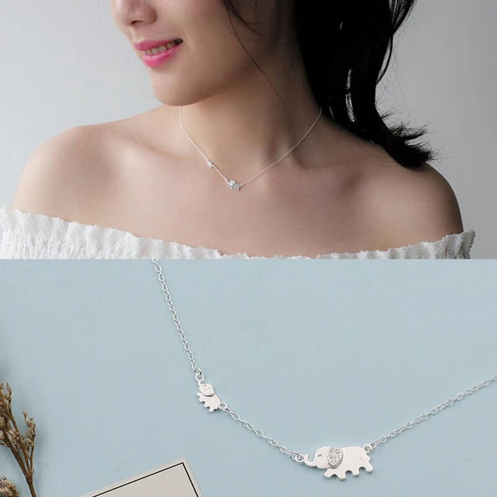 Silver Necklaces For Women Cute Elephant