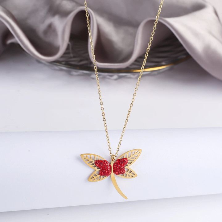 Dragonfly Women Pendant Necklace