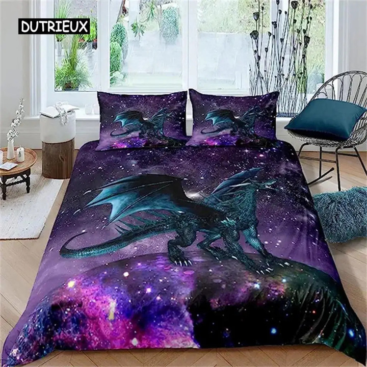 Dragon Purple Bedding Set