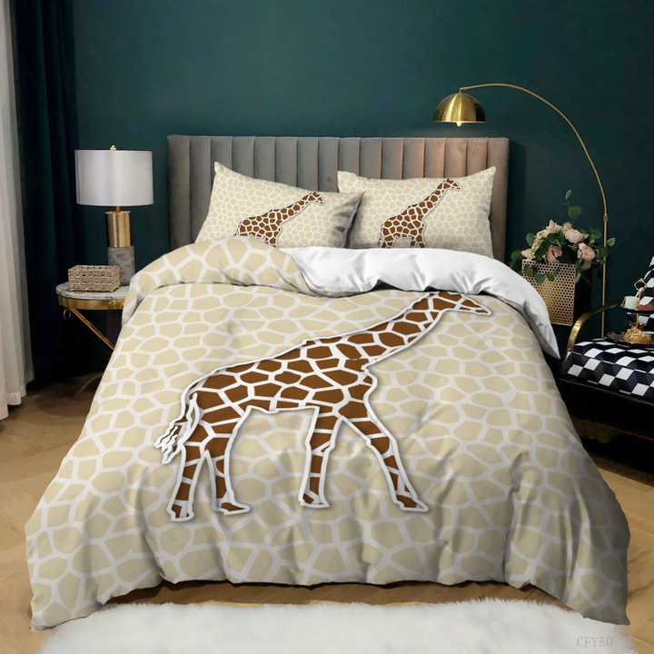 Giraffe Duvet Cover Set King/Queen Size, t Bedding Set