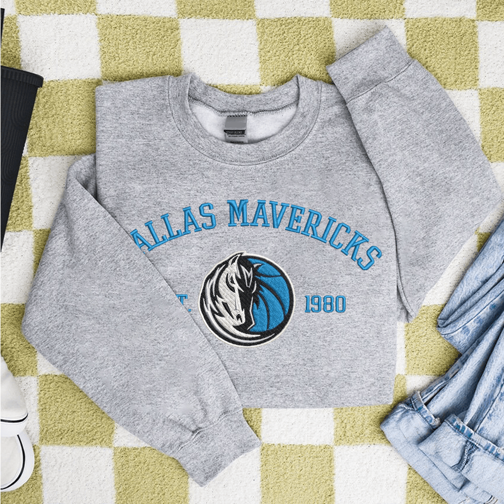 Dallas Mavericks Embroidery Designs NBA Embroidery NBA Mavericks Embroidered t shirt Hoodie Sweater