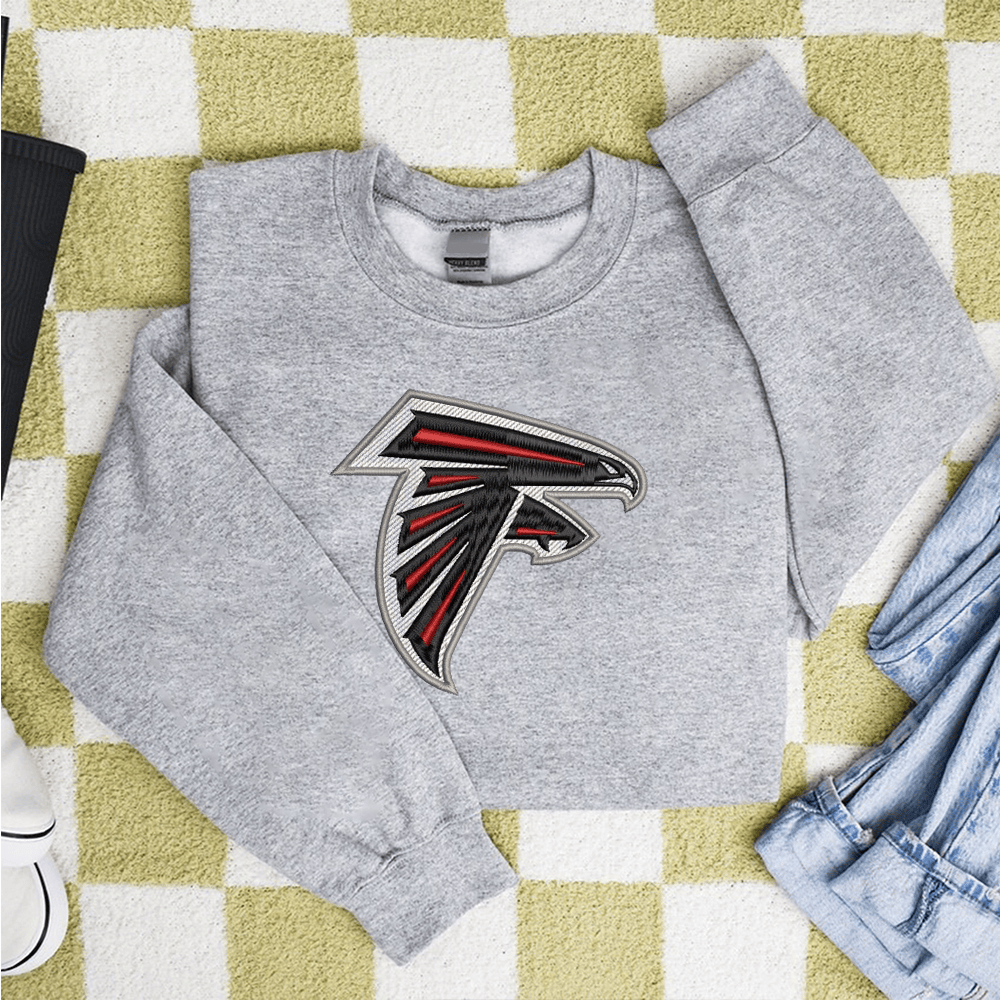 Atlanta Falcons Embroidery Design Atlanta Falcons NFL Sports Embroidered t shirt Hoodie Sweater