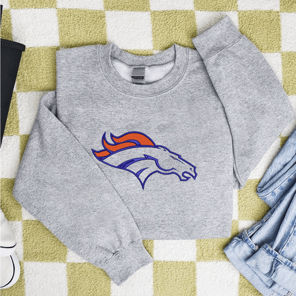 Denver Broncos Embroidery Design Denver Broncos NFL Sport Embroidered t shirt Hoodie Sweater